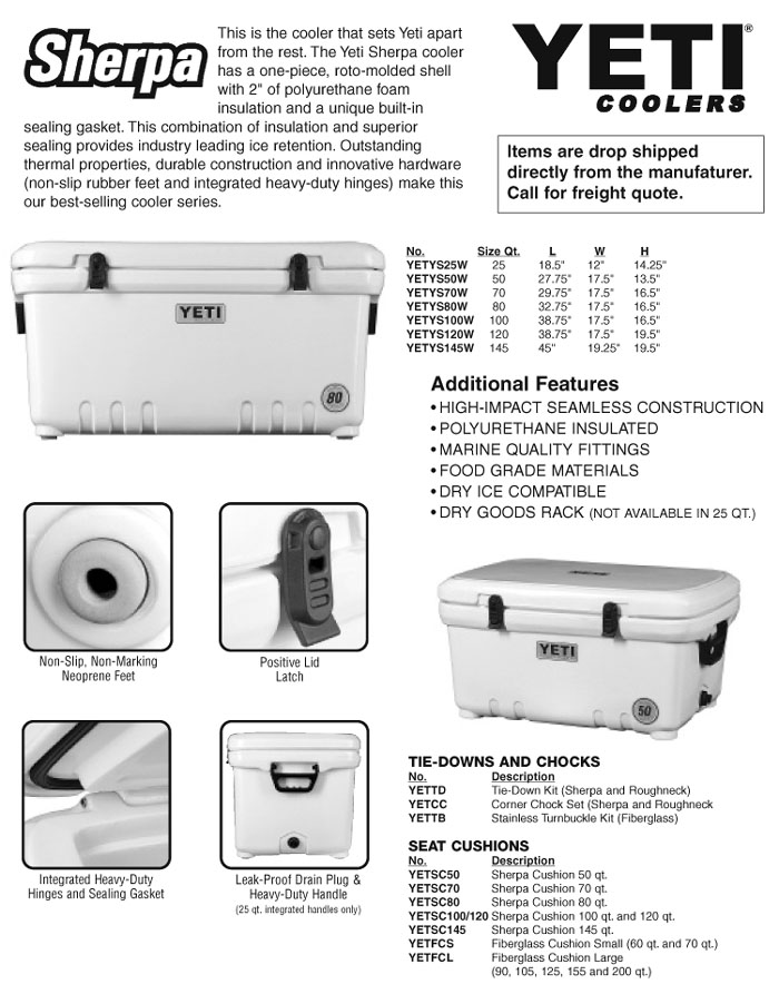 Yeti Sherpa Coolers