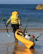 fisherman with kayak