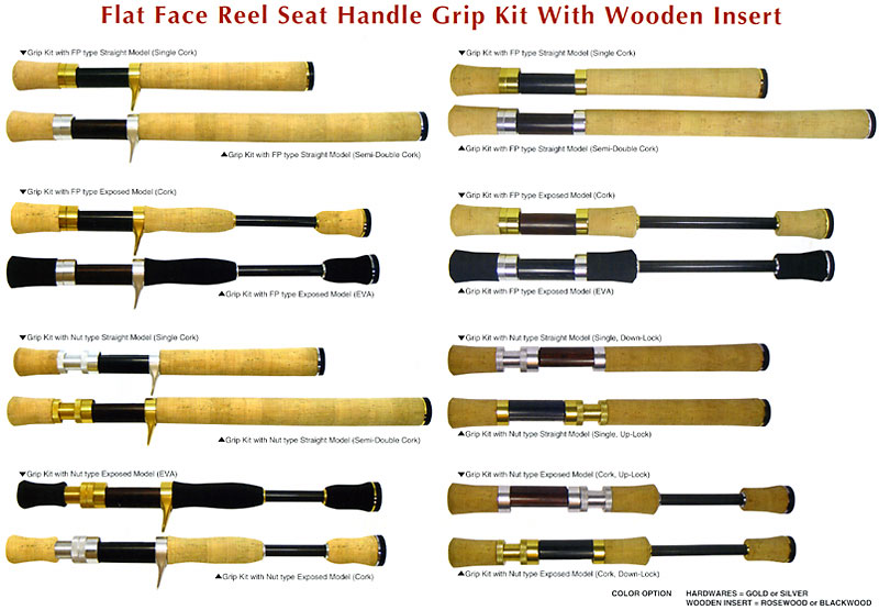 matagi flat face reel seat handle grip kit