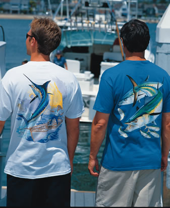 Landing Tail t shirt short sleeve men's saltwater fishing apparel ocean  cotton