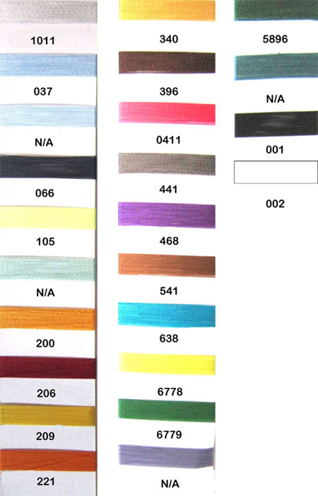 Gudebrod Color Chart