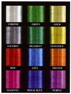 RodSmith Metallic Thread colors