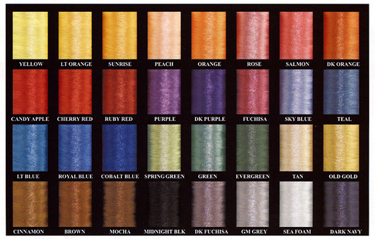 RodSmith Nylon Thread colors